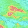 Požega-Slavonia County topographic map, elevation, relief