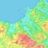 Arteixo topographic map, relief map, elevations map