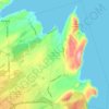 Logy Bay-Middle Cove-Outer Cove topographic map, elevation, relief