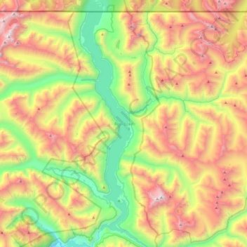 Ross Lake topographic map, elevation, relief