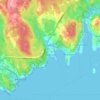 Queensland topographic map, elevation, relief