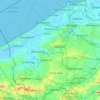 West Flanders topographic map, elevation, relief