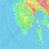 Istria County topographic map, elevation, relief