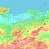 El Tarf topographic map, elevation, relief