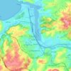 Avilés topographic map, relief map, elevations map