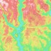 Agder topographic map, elevation, relief