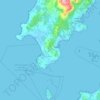 Ribeira topographic map, relief map, elevations map