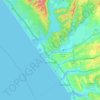 Oceanside topographic map, elevation, relief