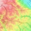 Hydra topographic map, elevation, relief