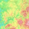 Río Miño topographic map, relief map, elevations map