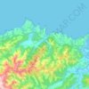 Cudillero topographic map, relief map, elevations map