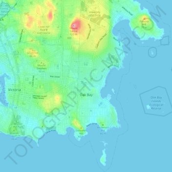 Oak Bay Gis Map Oak Bay Topographic Map, Elevation, Relief