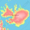 North East Land topographic map, relief map, elevations map