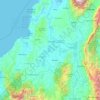 Bolívar topographic map, elevation, relief