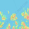 Troms topographic map, elevation, relief