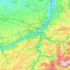 Liège topographic map, relief map, elevations map