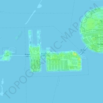 North Bay Village Map North Bay Village Topographic Map, Elevation, Relief