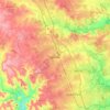 Leander topographic map, elevation, relief