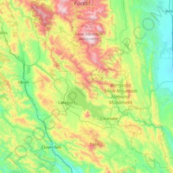 Lake County Topographic Maps Lake County Topographic Map, Elevation, Relief