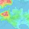Mugardos topographic map, relief map, elevations map