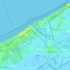 Nieuwpoort topographic map, elevation, relief