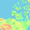 Northwest Territories topographic map, elevation, relief