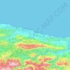 Llanes topographic map, relief map, elevations map