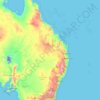 Great Dividing Range topographic map, elevation, relief