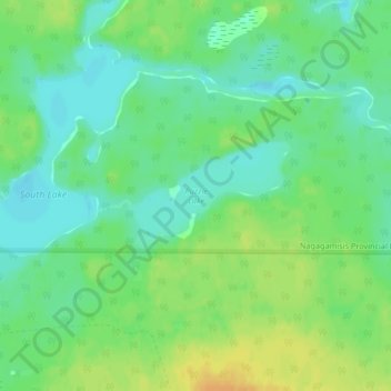 Puzzle Lake topographic map, elevation, relief