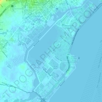 Cebu South Road Map Cebu South Road Properties Topographic Map, Elevation, Relief