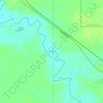 Wascana Creek topographic map, elevation, relief